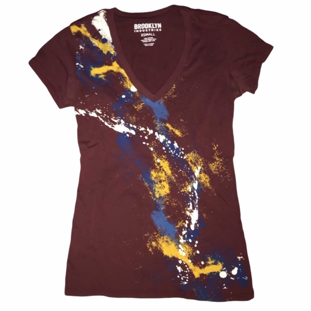 Paint graphic T shirt